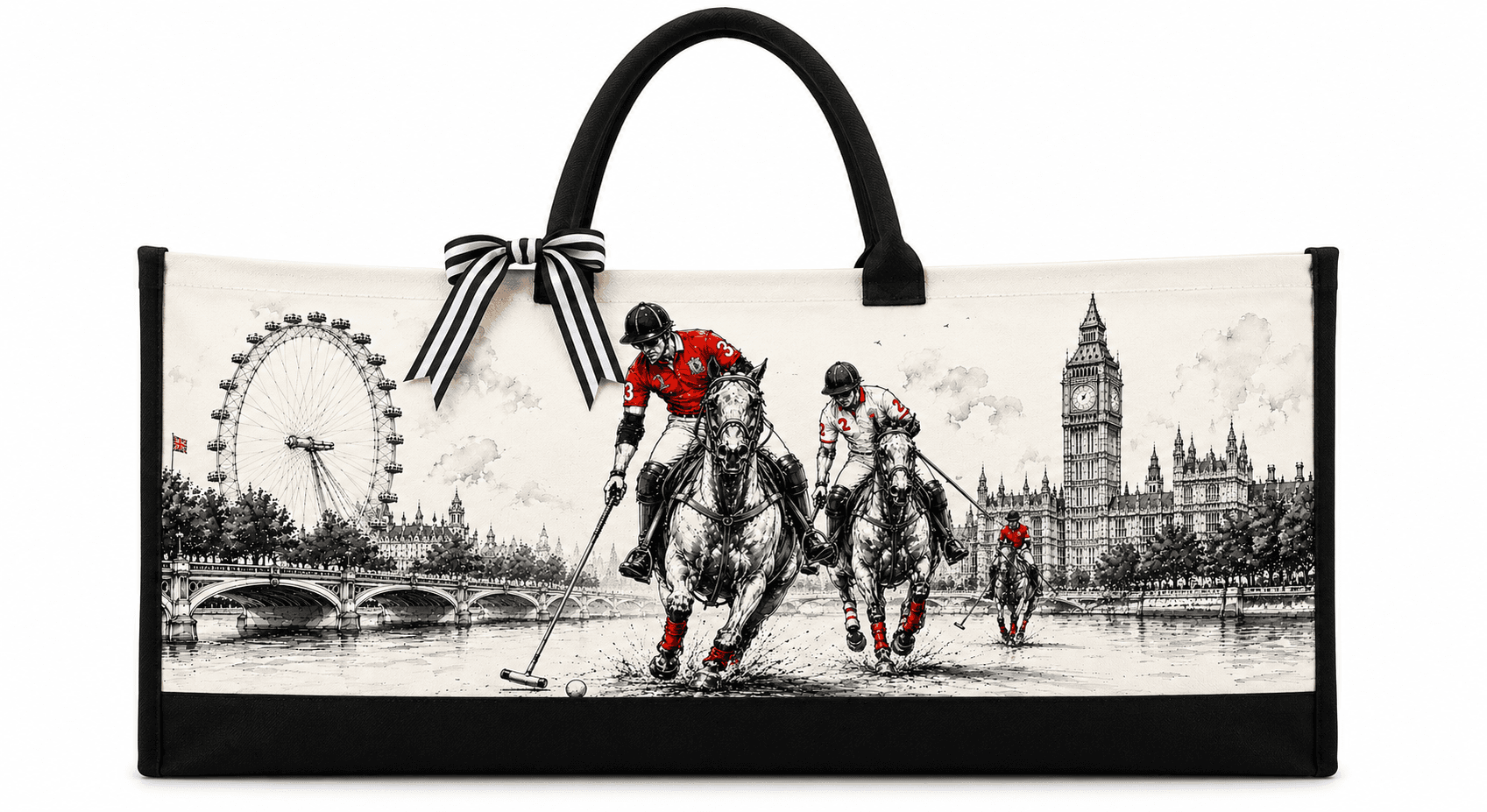 Summer in London custom tote with a colorful city design