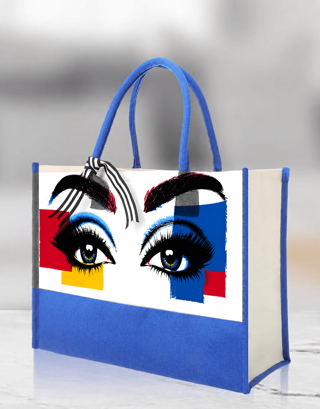 Mod eyes handmade tote bags