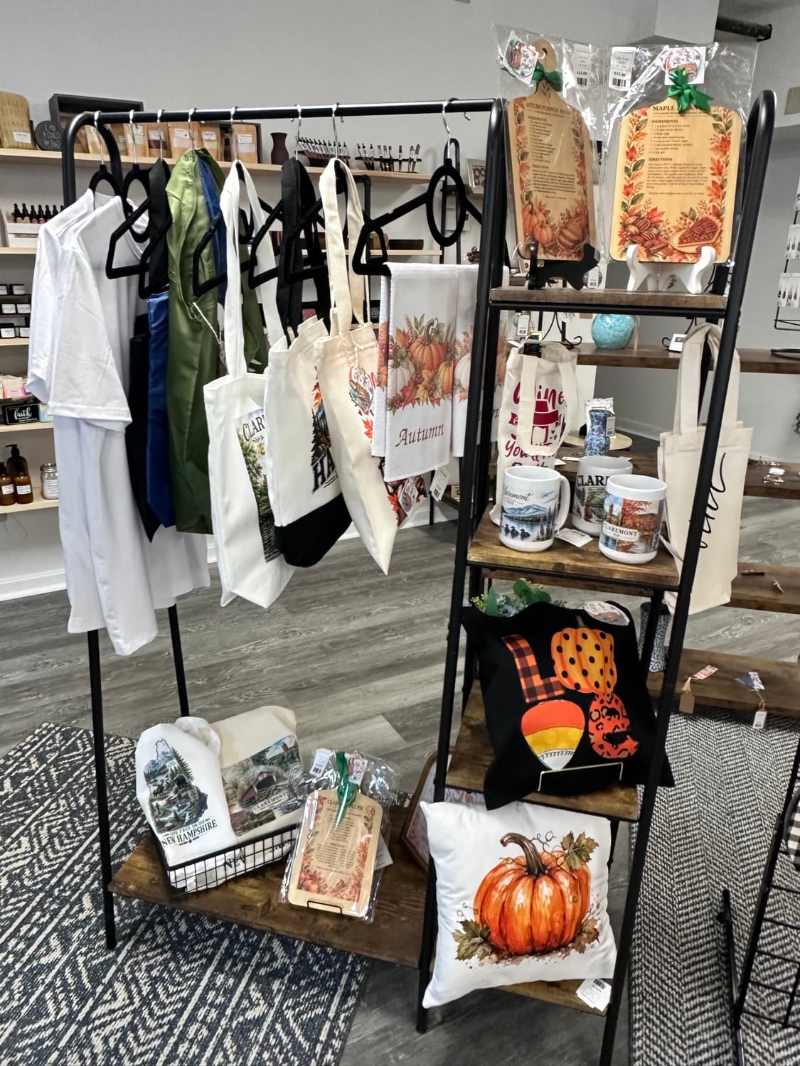 Tote-Ally Joyful Creations product display at The Apiary in Claremont NH